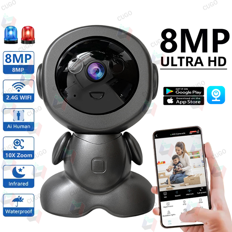 Baby Nursery Camera - Telecamera Robot di Sorveglianza WiFi 8MP