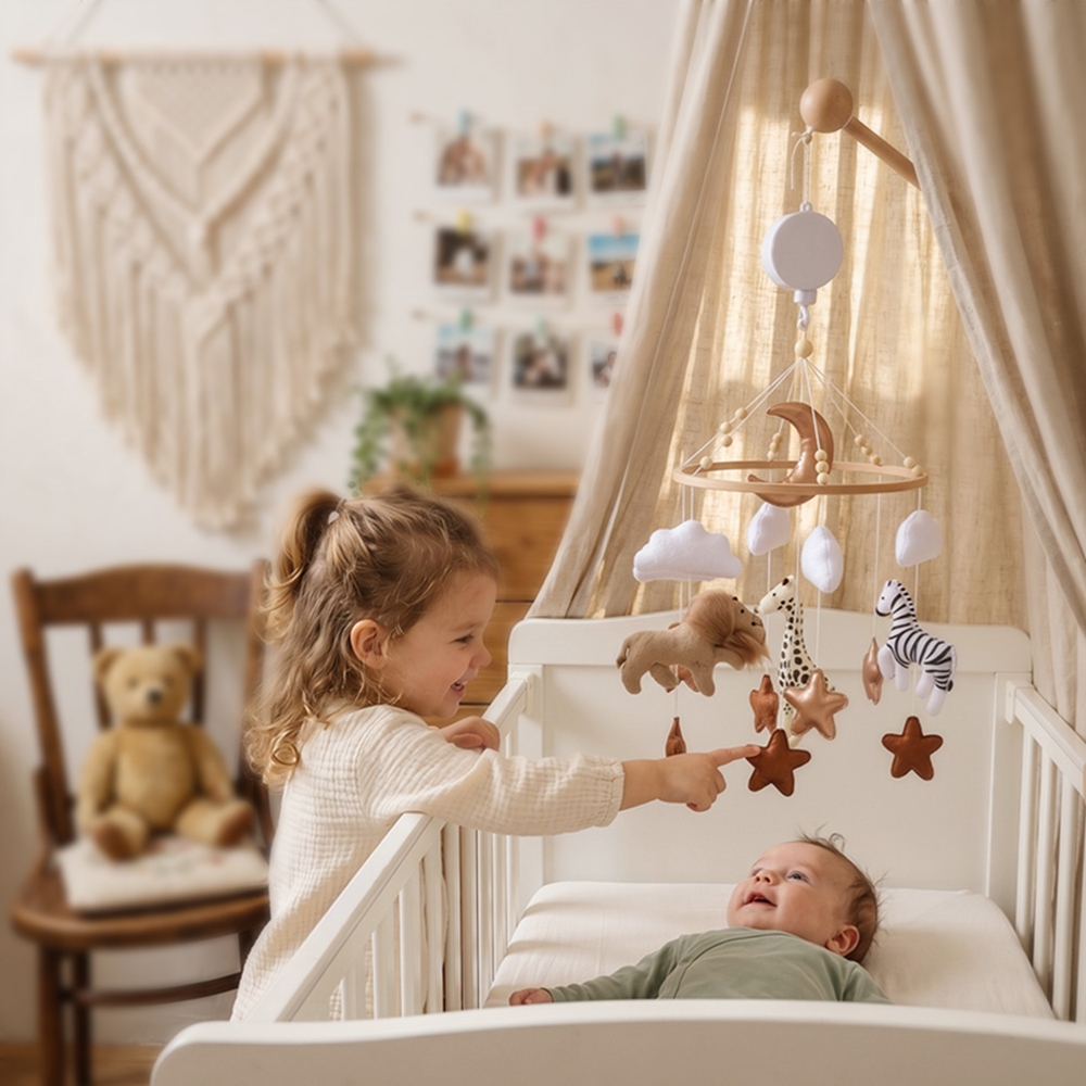 Baby Nursery Equipment - Mobile per Culla in Legno con