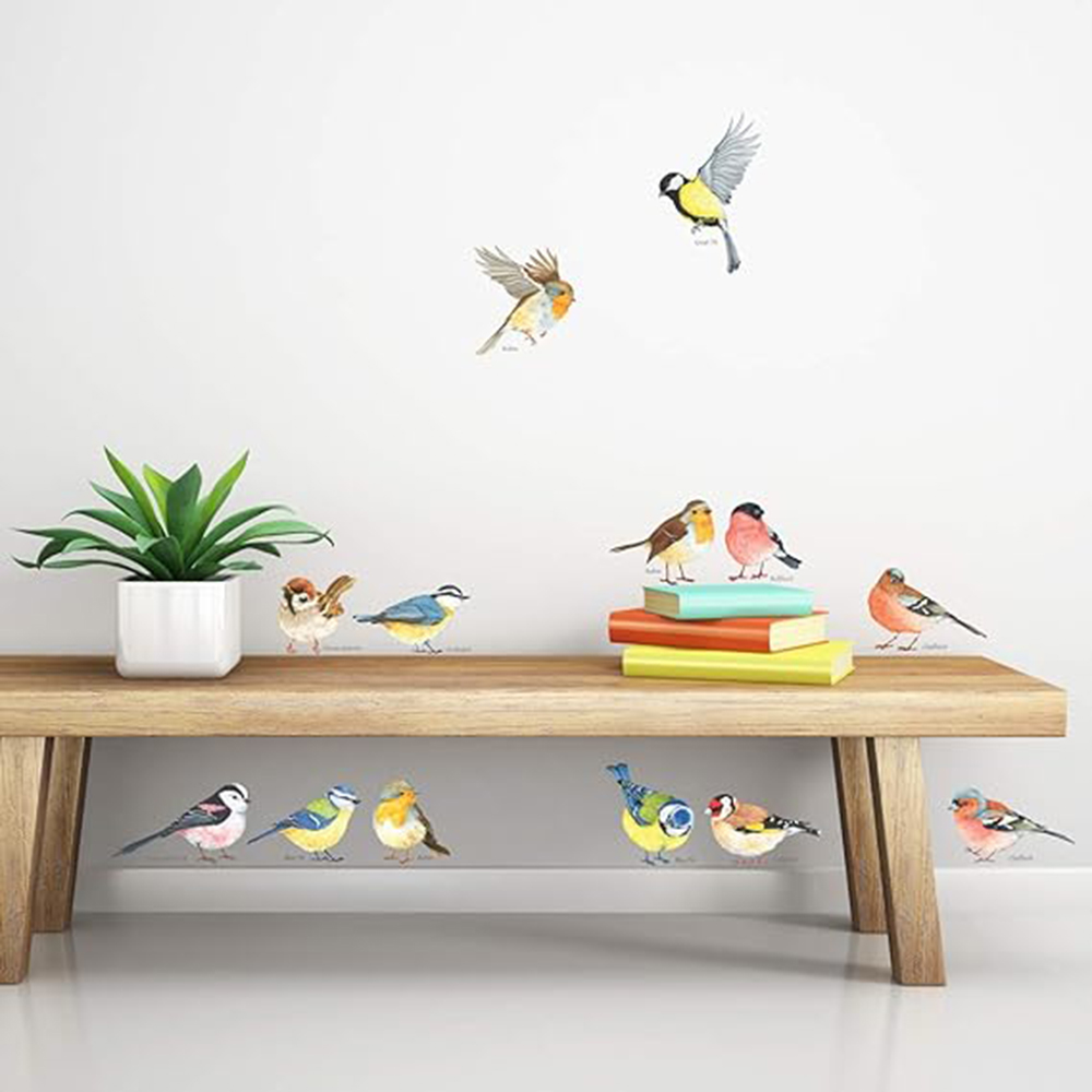 Baby Nursery Things - 13 pezzi adesivi murali uccelli piccoli