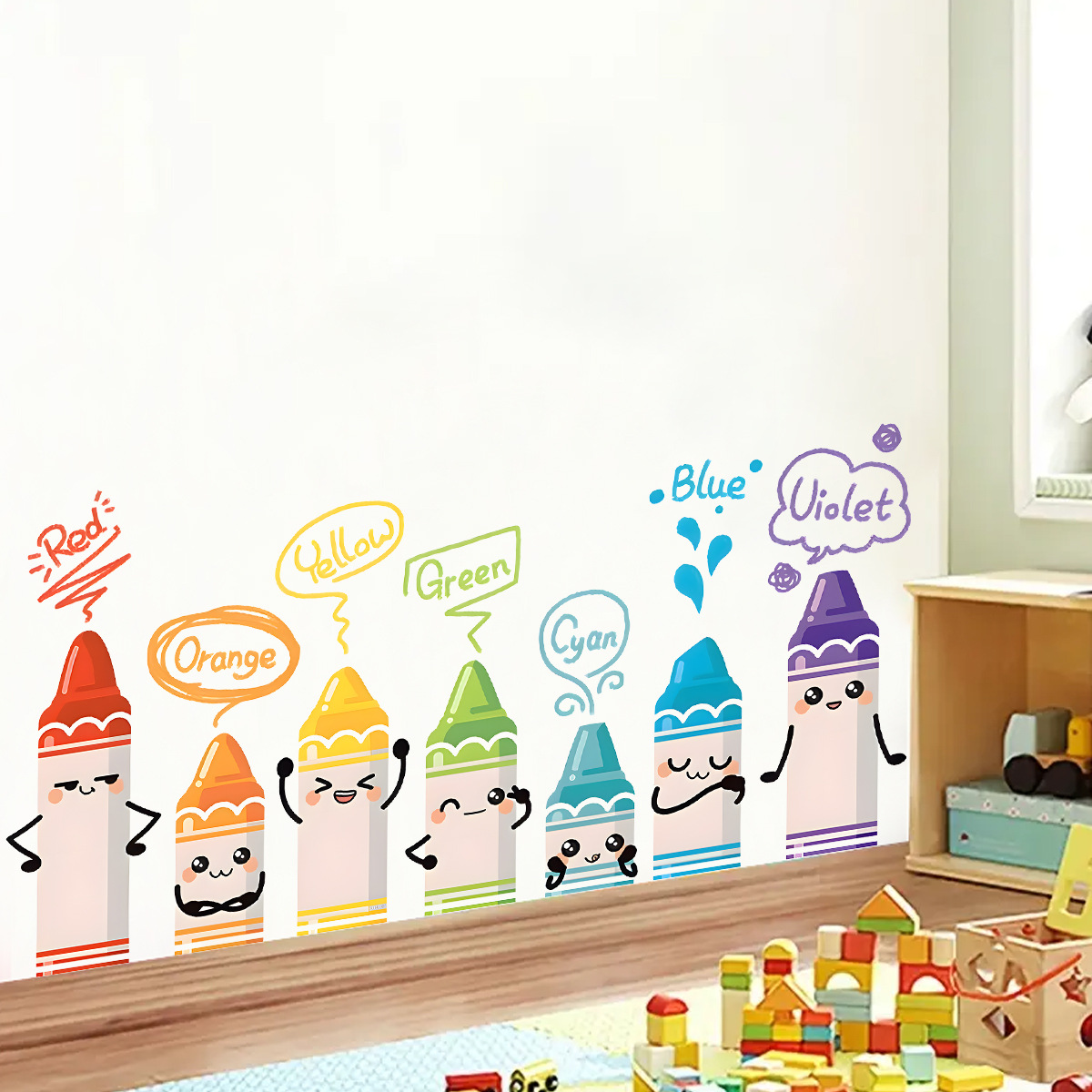 Baby Nursery Things - Adesivi murali con motivo a pastello