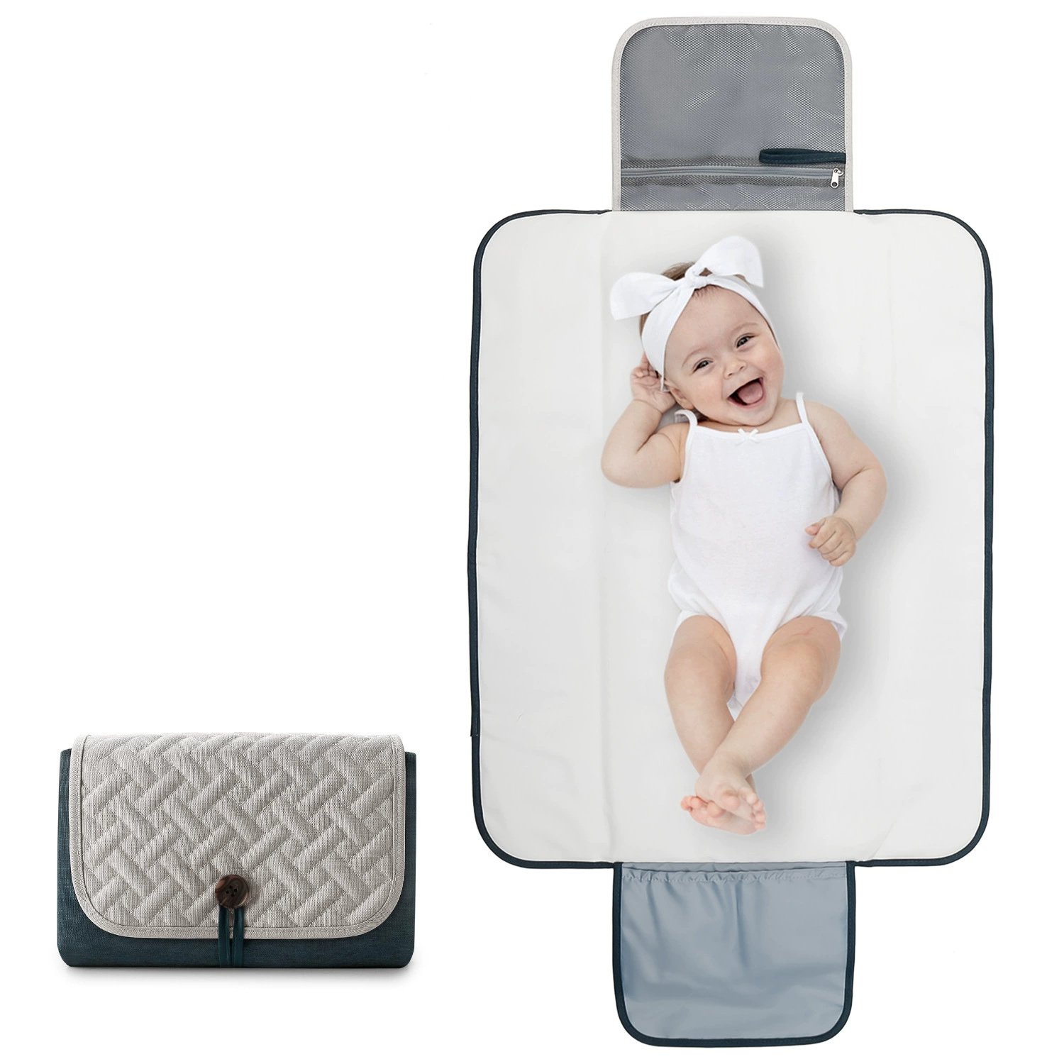 Changing Table Topper - Fasciatoio Portatile Multifunzione Pieghevole Impermeabile per