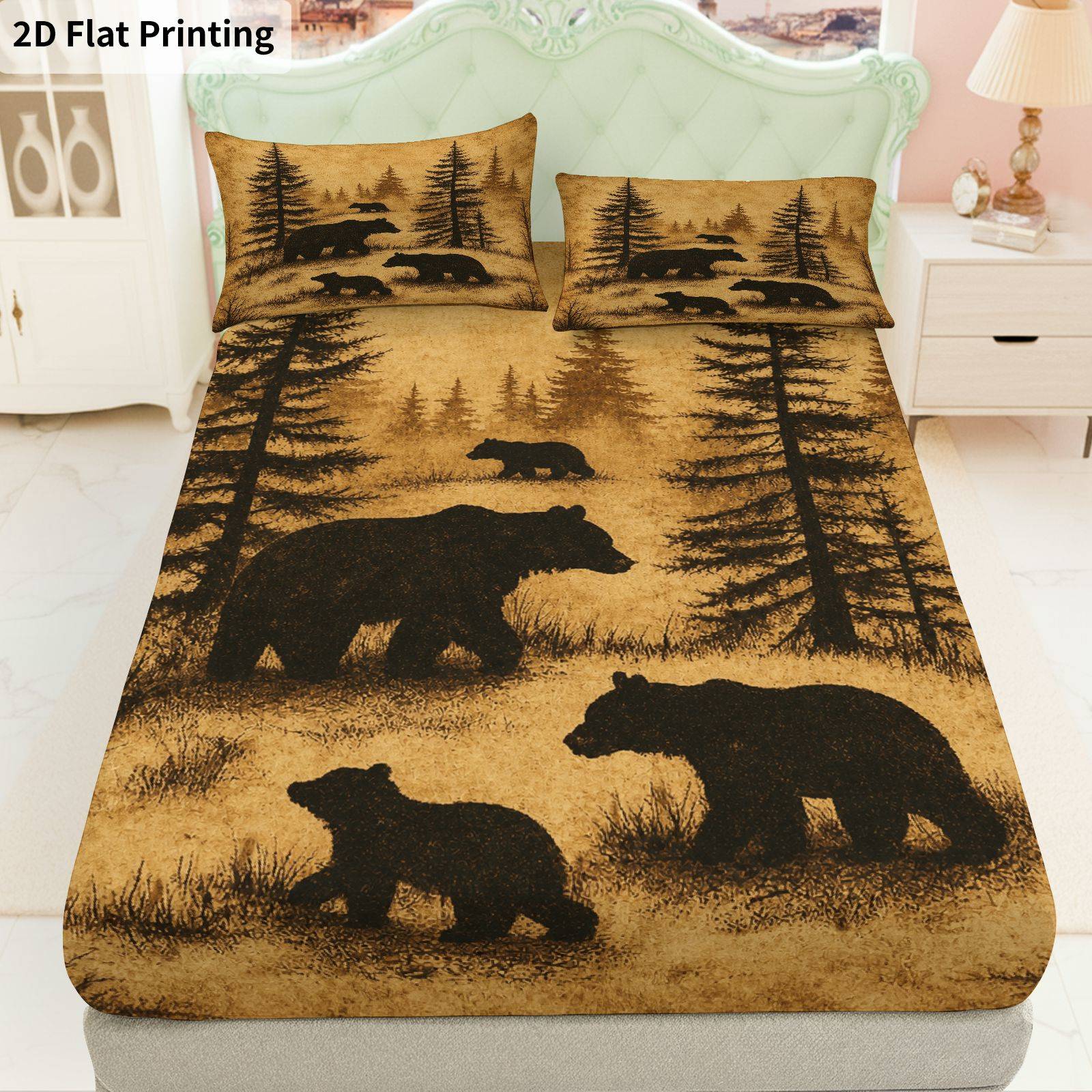Baby Nursery Forest Theme - Set Completo di Lenzuola Little Bear