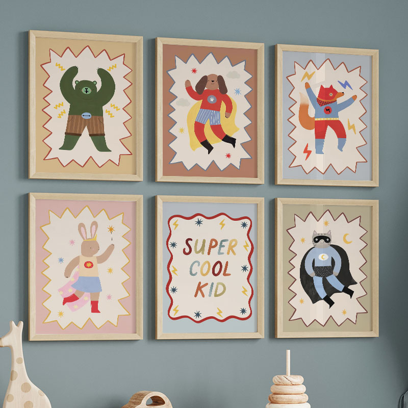 Baby Nursery Things - Divertenti Cartoni Animati Super Cool, Quadri