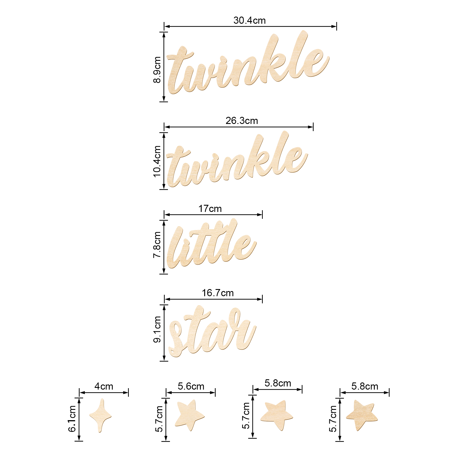 Cartello in legno Twinkle Twin - Baby Nursery Wall recensione e prezzo