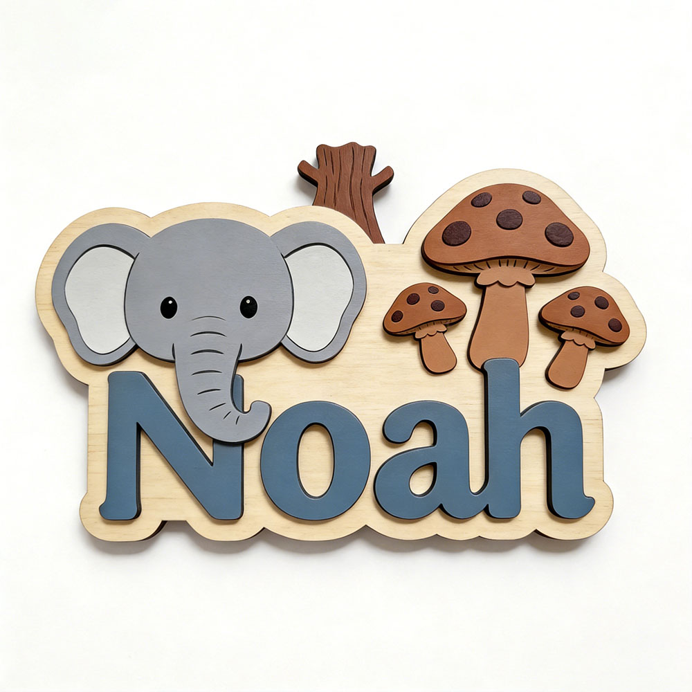 Targa Personalizzabile in Legn - Baby Nursery Forest Theme recensione e prezzo