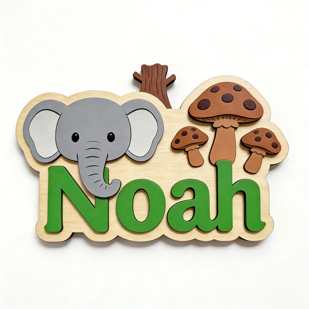 Targa Personalizzabile in Legn - Baby Nursery Forest Theme recensione e prezzo