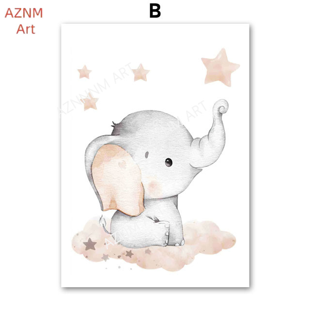 Poster con elefante, palloncin - Baby Nursery Things recensione e prezzo