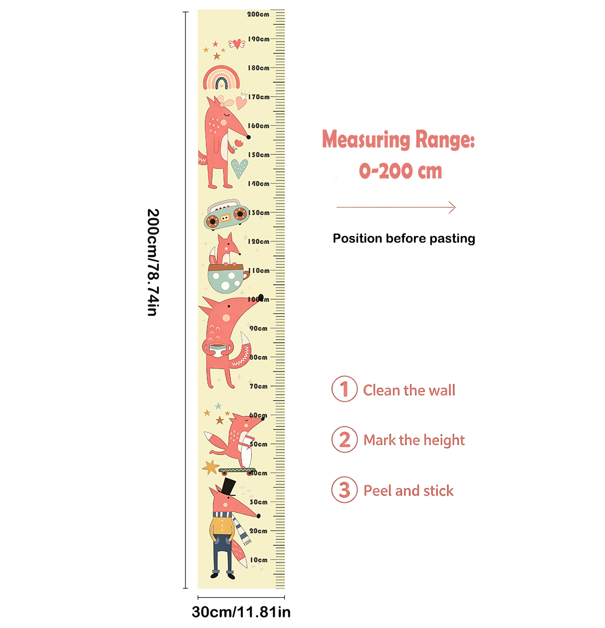 Adorabile Righello di Crescita - Baby Nursery Wall recensione e prezzo