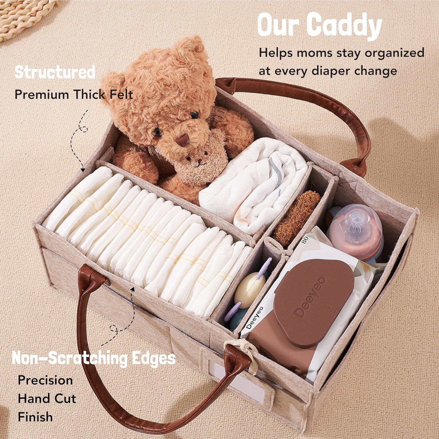 Cesto portaoggetti in feltro p - Baby Nursery Bags recensione e prezzo