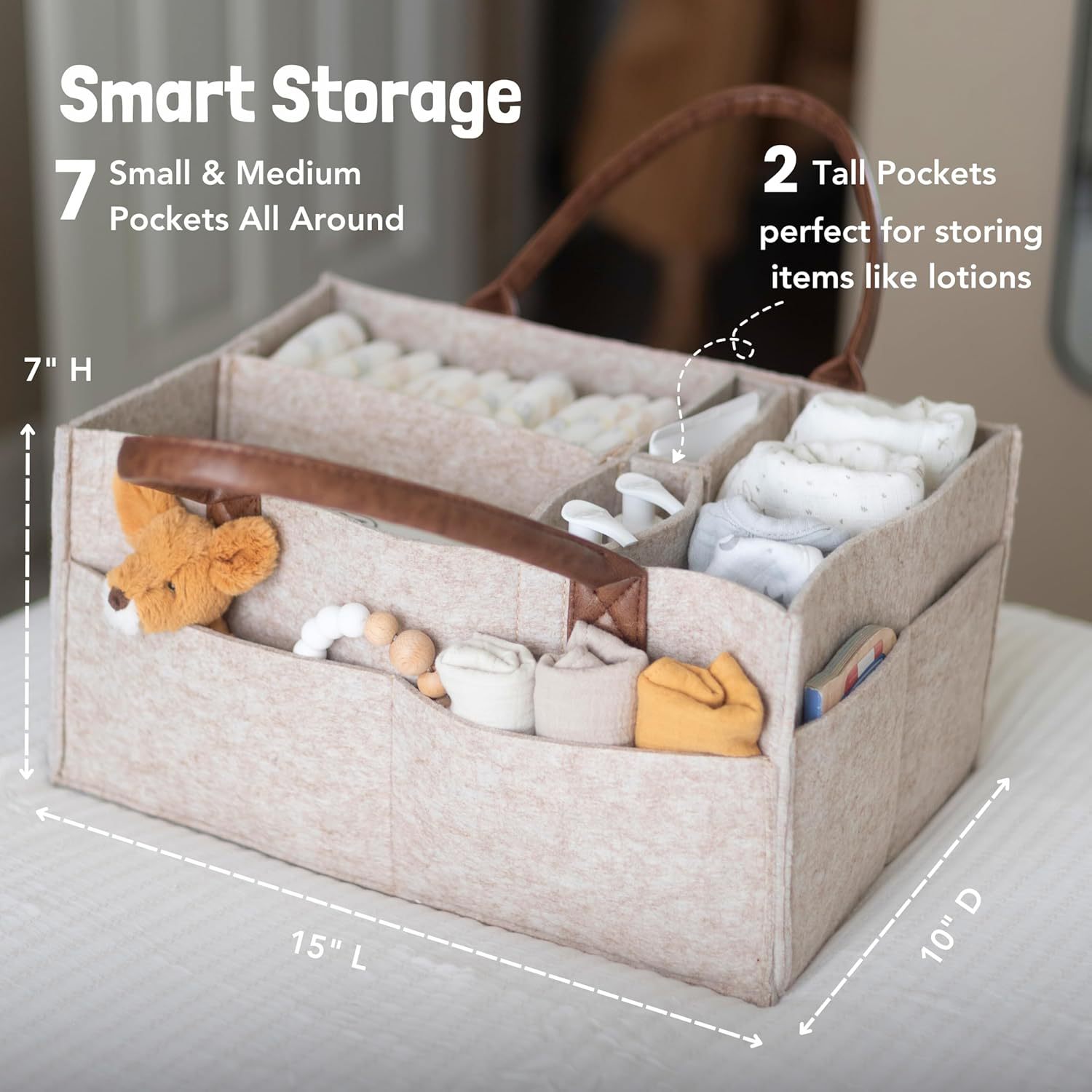 Cesto portaoggetti in feltro p - Baby Nursery Bags recensione e prezzo