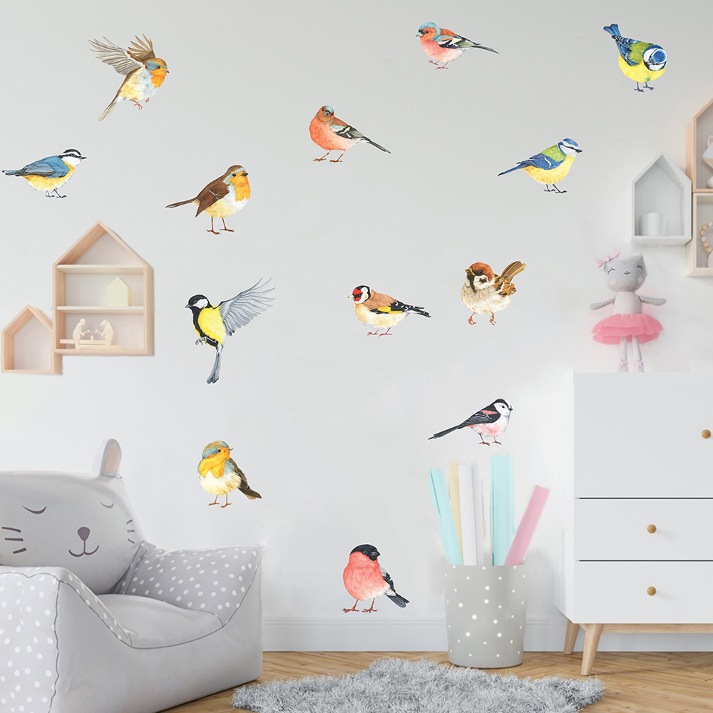13 pezzi adesivi murali uccell - Baby Nursery Things recensione e prezzo