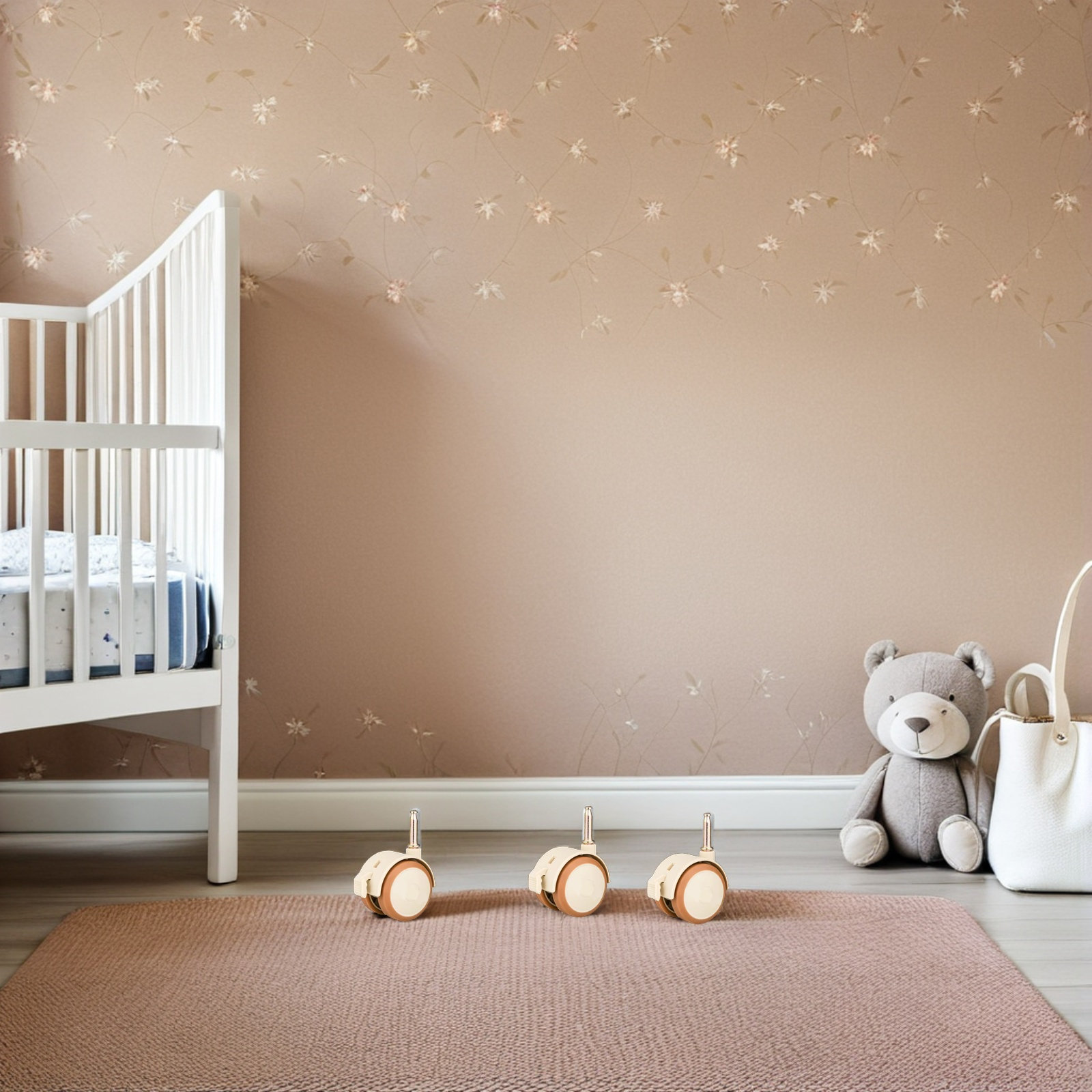 Set di 4 Ruote Girevoli in Gom - Baby Nursery Furniture Sets recensione e prezzo