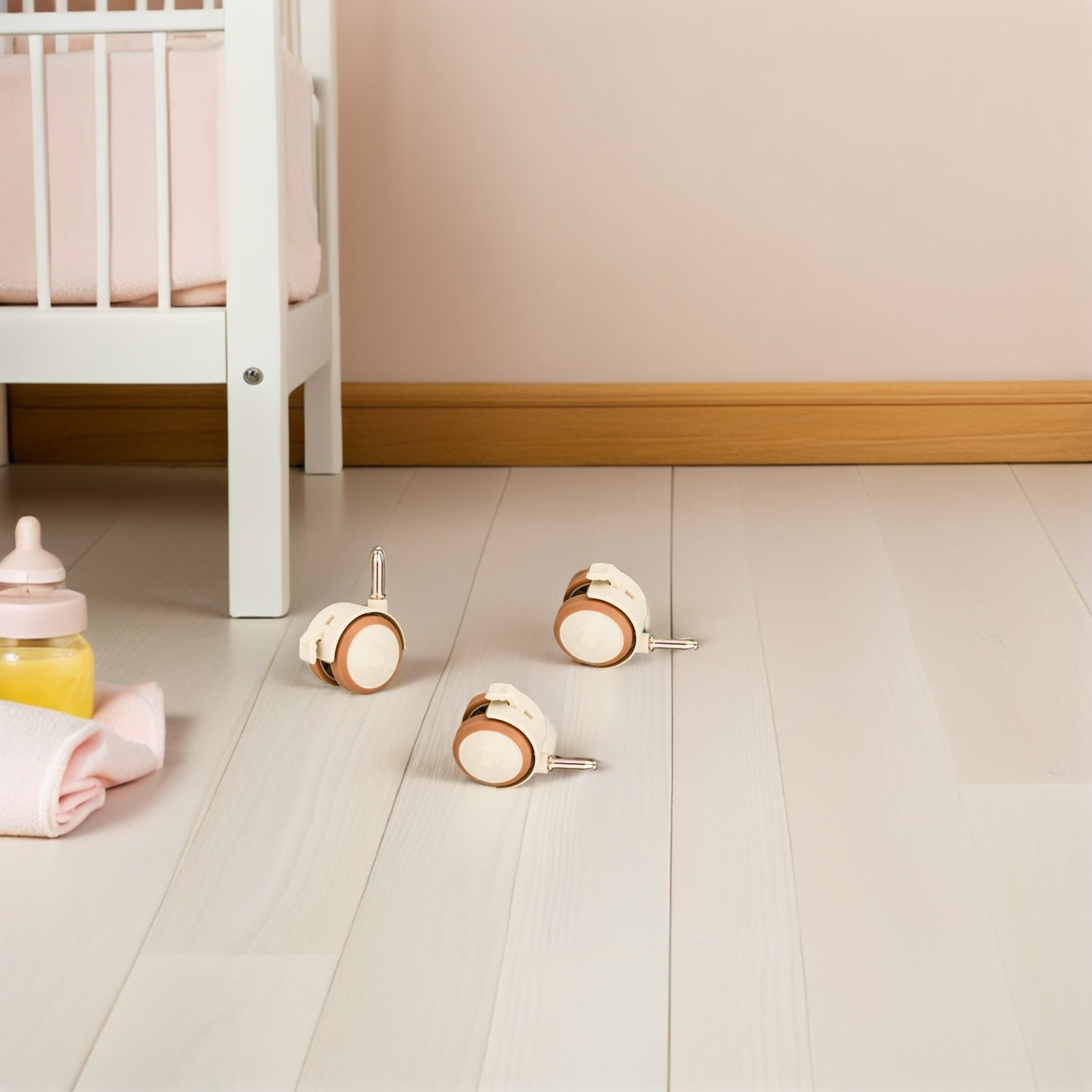 Set di 4 Ruote Girevoli in Gom - Baby Nursery Furniture Sets recensione e prezzo