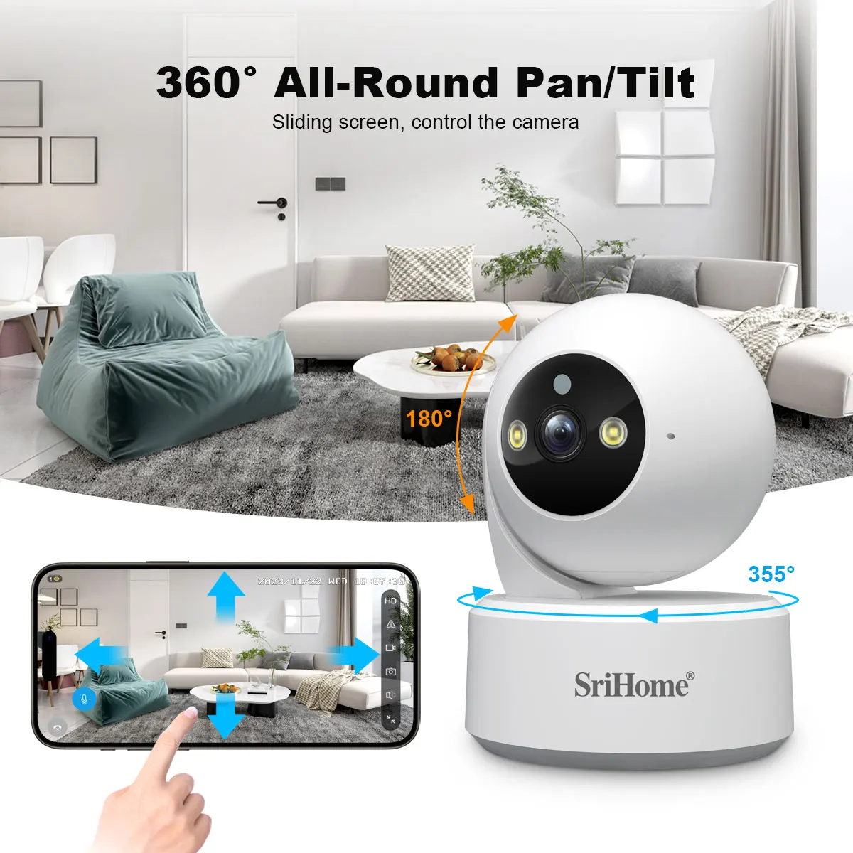 Srihome 5G WiFi Smart IP HD Ca - Baby Nursery Camera recensione e prezzo