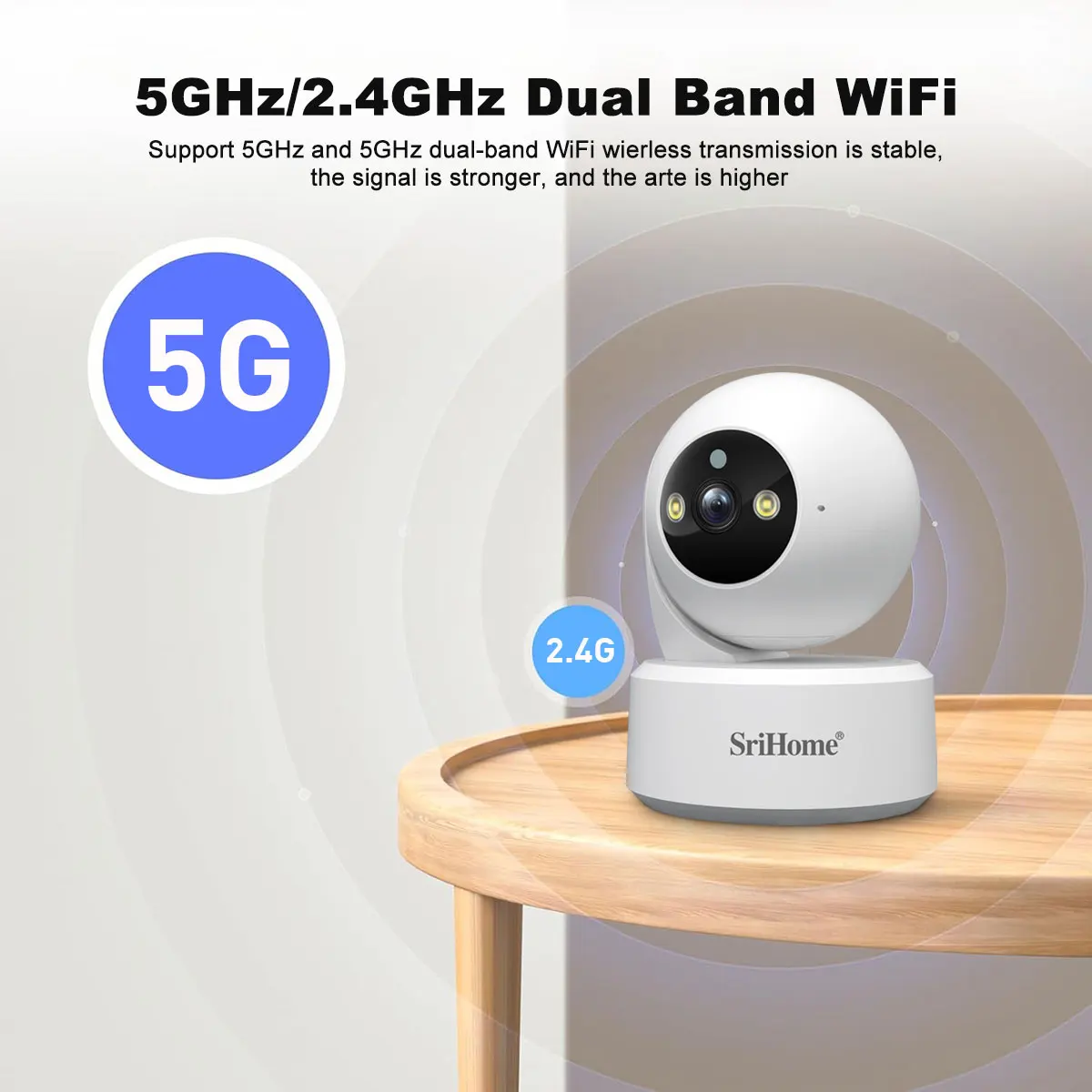 Srihome 5G WiFi Smart IP HD Ca - Baby Nursery Camera recensione e prezzo