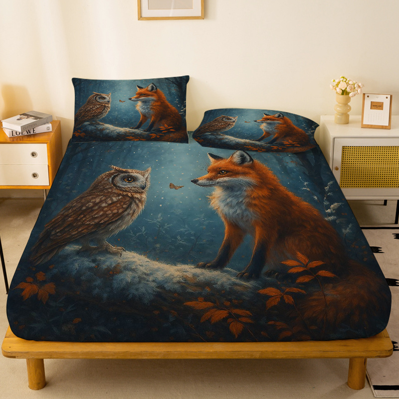 Coprimaterasso Owl Fox Forest  - Baby Nursery Forest Theme recensione e prezzo