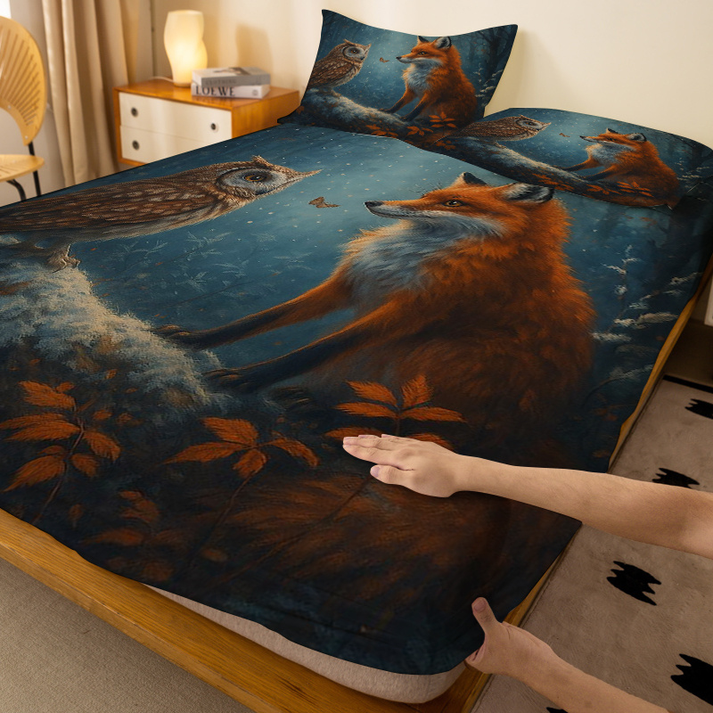 Coprimaterasso Owl Fox Forest  - Baby Nursery Forest Theme recensione e prezzo