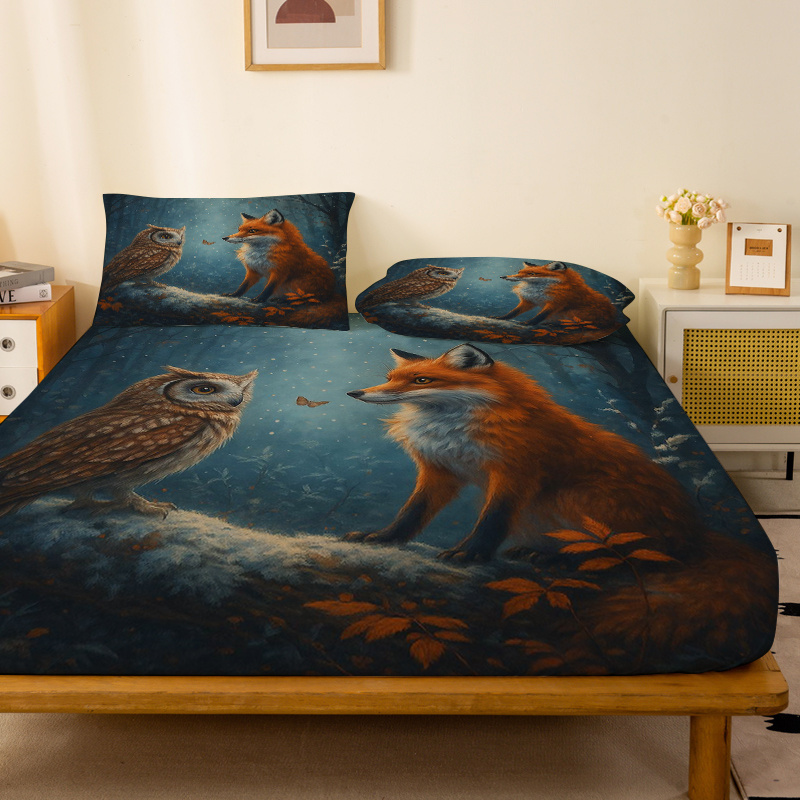 Coprimaterasso Owl Fox Forest  - Baby Nursery Forest Theme recensione e prezzo